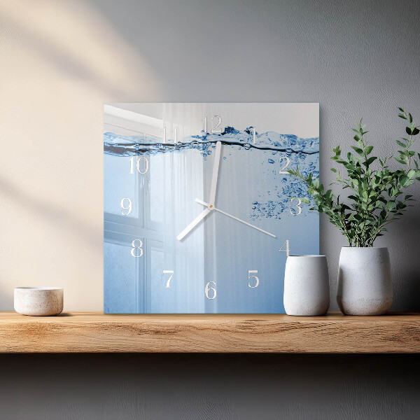 Wanduhr quadratisch Wasser