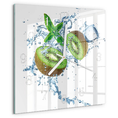 Wanduhr quadratisch Kiwi
