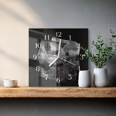 Wanduhr quadratisch Eiswürfel