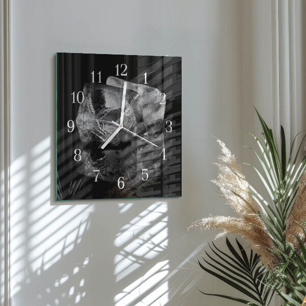 Wanduhr quadratisch Eiswürfel