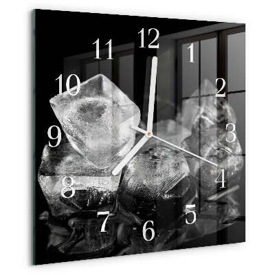 Wanduhr quadratisch Eiswürfel