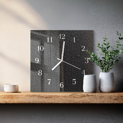 Wanduhr quadratisch Wassertropfen