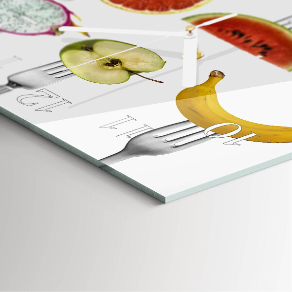Wanduhr quadratisch Obst