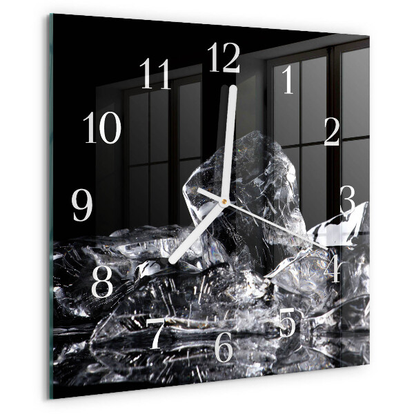 Wanduhr quadratisch Eiswürfel