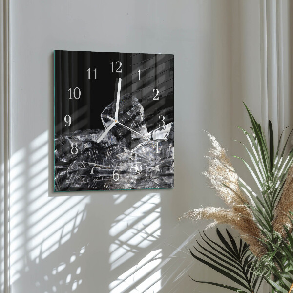 Wanduhr quadratisch Eiswürfel