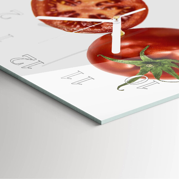 Wanduhr quadratisch Tomaten