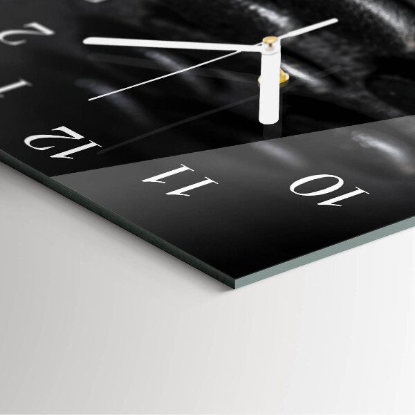 Wanduhr quadratisch Zen-Steine