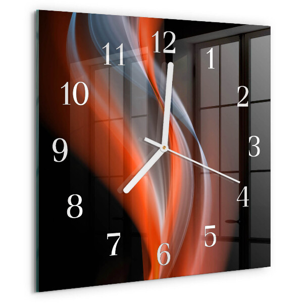 Wanduhr quadratisch Lichtwellen