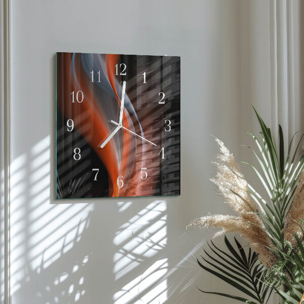 Wanduhr quadratisch Lichtwellen