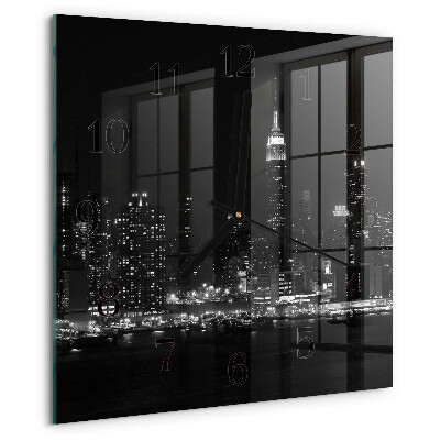 Wanduhr aus glas Horizont