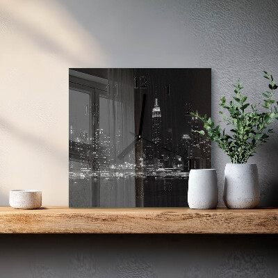 Wanduhr aus glas Horizont