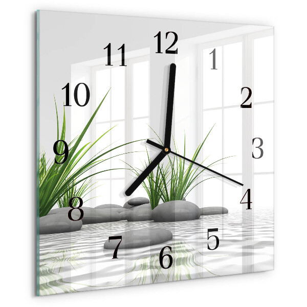 Wanduhr aus glas Steine