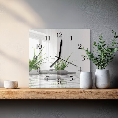 Wanduhr aus glas Steine