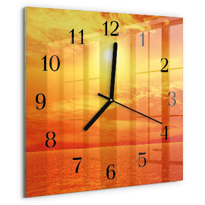 Wanduhr aus glas Sonnig