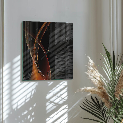 Wanduhr aus glas Abstrakte Linien