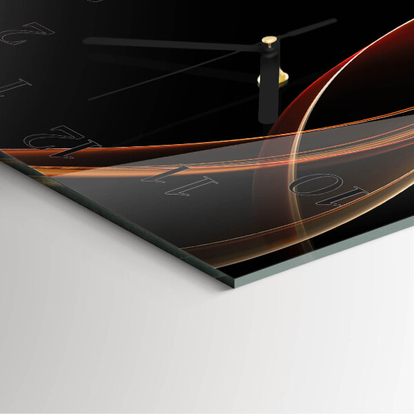 Wanduhr aus glas Abstrakte Linien