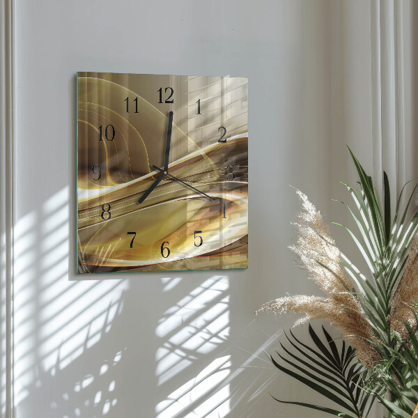 Wanduhr aus glas Abstrakte Linien
