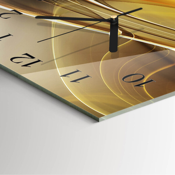 Wanduhr aus glas Abstrakte Linien