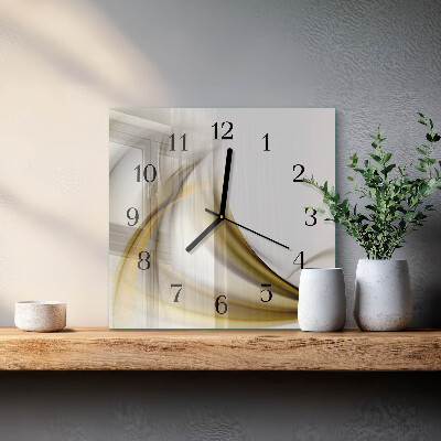 Wanduhr aus glas Abstrakte Linien