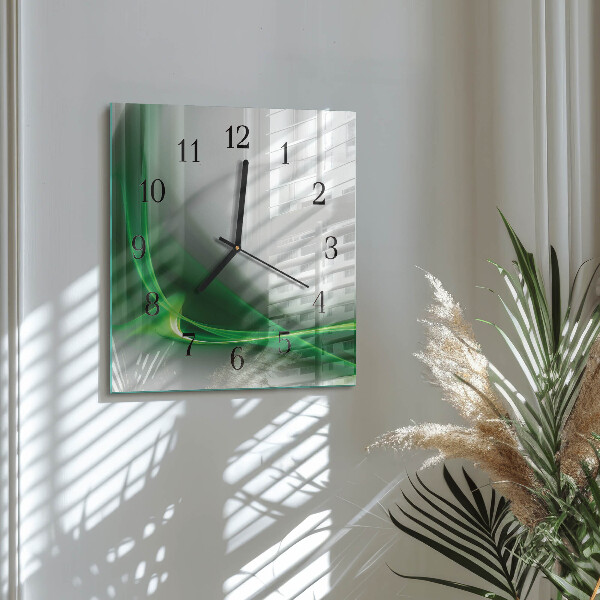 Wanduhr aus glas Abstrakte Linien