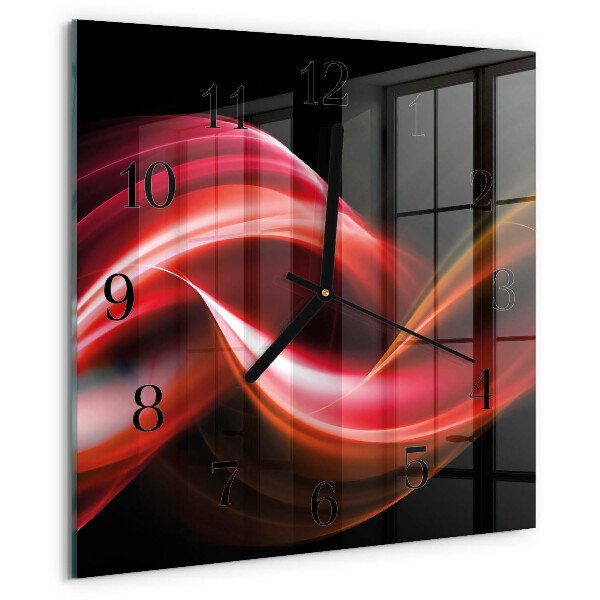 Wanduhr aus glas Abstrakte Linien
