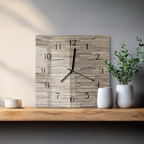 Wanduhr aus glas Wand