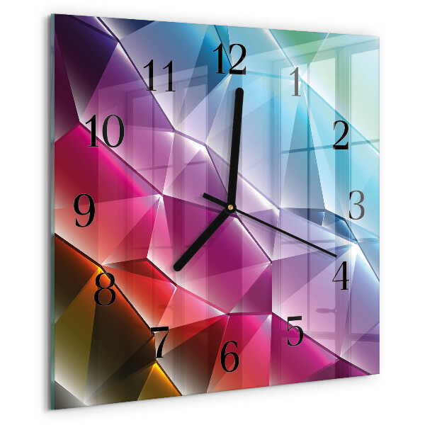 Wanduhr aus glas 3D-Muster