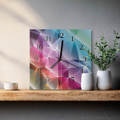 Wanduhr aus glas 3D-Muster