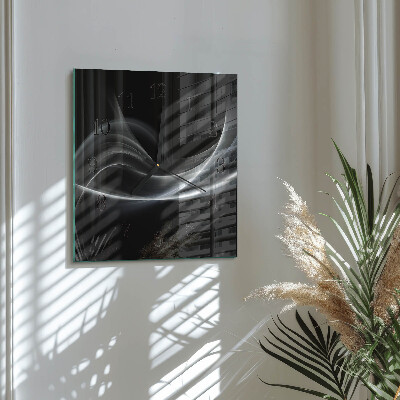 Wanduhr aus glas Abstrakte Linien