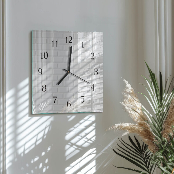 Wanduhr aus glas Ziegel