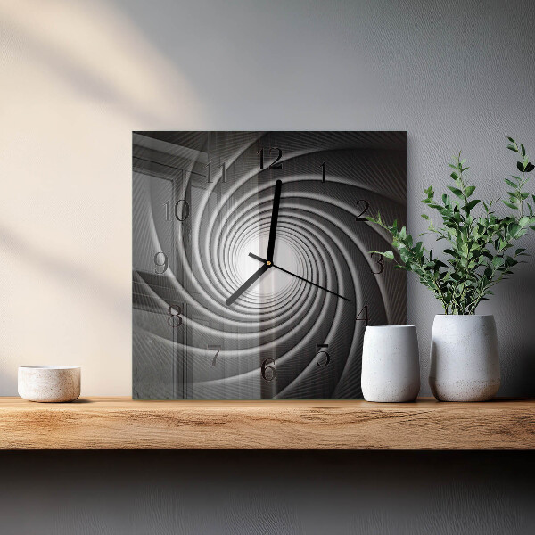 Wanduhr aus glas Wirbel
