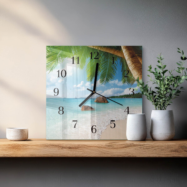 Wanduhr aus glas Insel