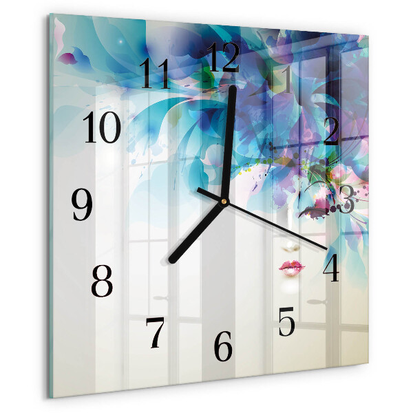 Wanduhr aus glas Abstraktion