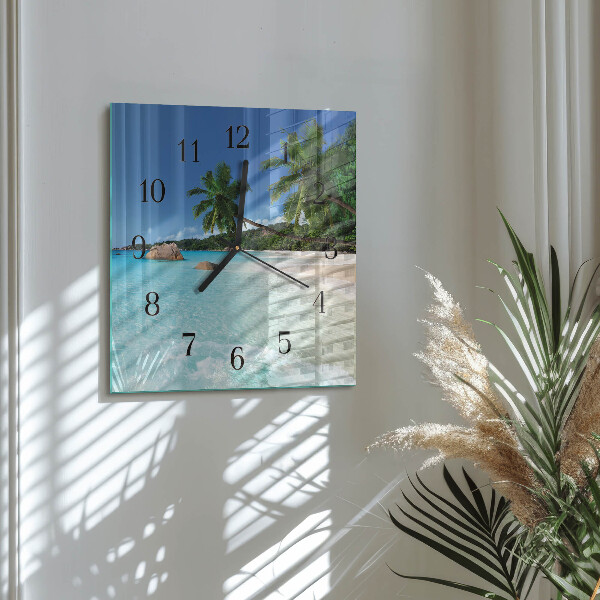 Wanduhr aus glas Strand