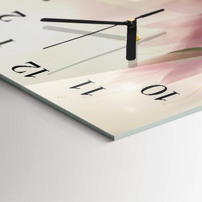 Wanduhr aus glas Blumen