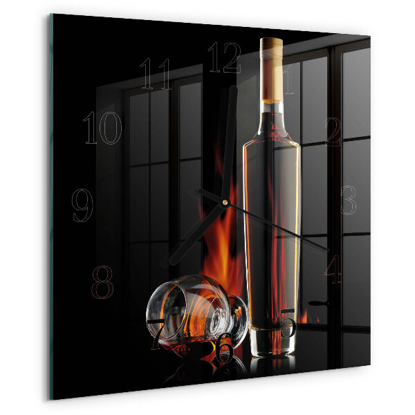 Wanduhr aus glas Alkohol