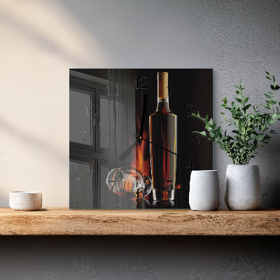 Wanduhr aus glas Alkohol