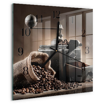 Wanduhr aus glas Kaffeemühle