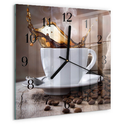 Wanduhr aus glas Kaffee