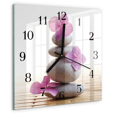 Wanduhr aus glas Stone Spa