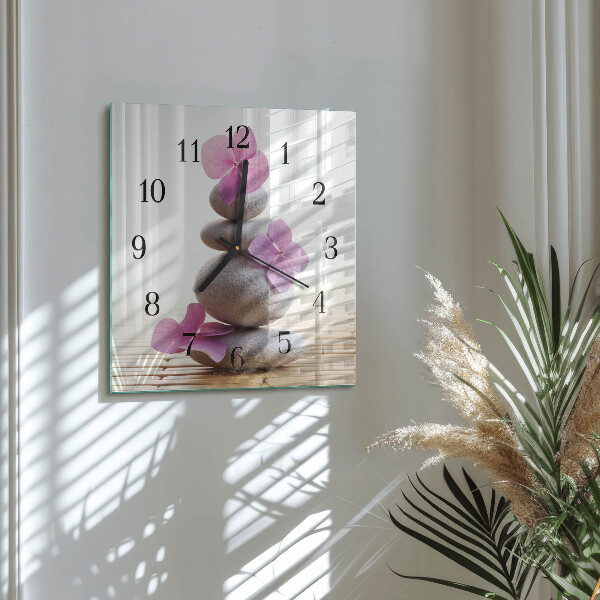 Wanduhr aus glas Stone Spa