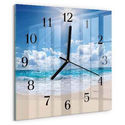 Wanduhr aus glas Meer