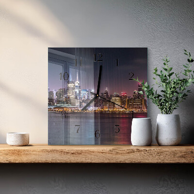 Wanduhr aus glas Horizont