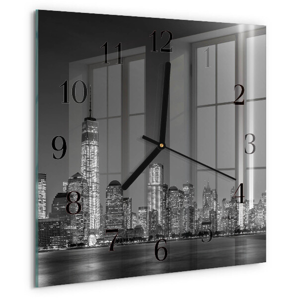 Wanduhr aus glas Horizont