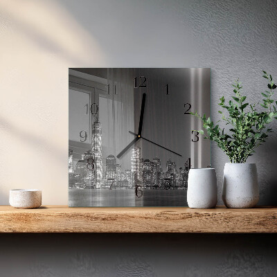 Wanduhr aus glas Horizont