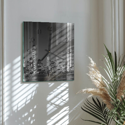 Wanduhr aus glas Horizont