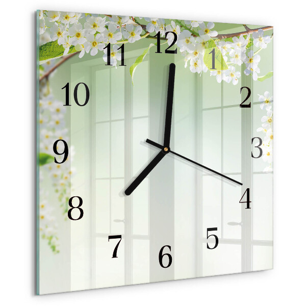 Wanduhr aus glas Frühling
