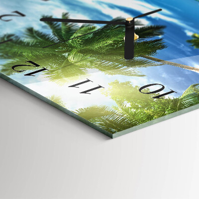 Wanduhr aus glas Palm Island