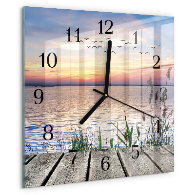 Wanduhr aus glas See