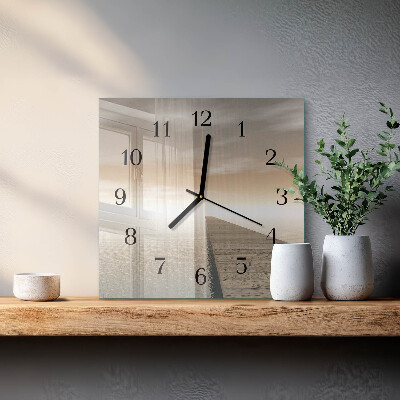 Wanduhr aus glas Pier